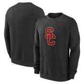 USC Trojans Men's Nike Black SC Interlock Logo Fleece Crew Neck Sweatshirt